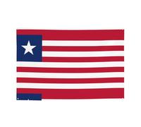 FDGBNM Bannière de fête avec drapeau du Libéria 119,4 x 43,2 cm, résistante aux UV et à la décoloration, 4 œillets, pour une utilisation en intérieur/extérieur.