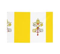 FDGBNM Bannière de fête avec drapeau du Vatican - 119,4 x 43,2 cm - Résistante aux UV et à la décoloration - 4 œillets - Pour intérieur/extérieur