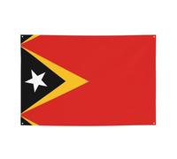 FDGBNM Bannière de fête vibrante République démocratique du Timor-Leste 119,4 x 43,2 cm, résistante aux UV, résistante à la décoloration, 4 œillets, pour une utilisation en intérieur/extérieur.