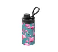 FDGBNM Bouteille isotherme de 355 ml avec motif flamants roses. Double paroi, anti-fuite, anti-transpiration, en plein air et en voyage.