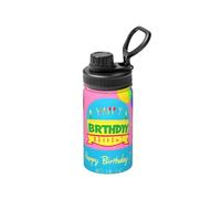 FDGBNM Bouteille isotherme « Happy Birthday Balloon » de 355 ml. Double paroi, anti-fuite, anti-transpiration, en plein air et en voyage.