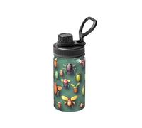 FDGBNM Bouteille isotherme Insect Atlas de 355 ml. Double paroi, anti-fuite, anti-transpiration, pour l'extérieur et les voyages.