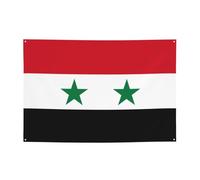 FDGBNM Drapeau de la République arabe syrienne - 119,4 x 43,2 cm - Résistant aux UV et à la décoloration - 4 œillets - Pour une utilisation en intérieur/extérieur