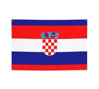 FDGBNM Drapeau de la République de Croatie - 119,4 x 43,2 cm - Résistant aux UV et à la décoloration - 4 œillets - Pour une utilisation en intérieur/extérieur
