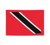 FDGBNM Drapeau de la Trinité-et-Tobago - 119,4 x 43,2 cm - Résistante aux UV et à la décoloration - 4 œillets - Pour une utilisation en intérieur/extérieur
