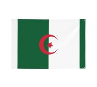 FDGBNM Drapeau de l'Algérie - 119,4 x 43,2 cm - Résistante aux UV et à la décoloration - 4 œillets - Pour intérieur/extérieur