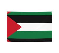 FDGBNM Drapeau de l'État de Palestine - 119,4 x 43,2 cm - Résistant aux UV et à la décoloration - 4 œillets - Pour une utilisation en intérieur/extérieur.