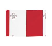 FDGBNM Drapeau de Malte 119,4 x 43,2 cm, résistant aux UV et à la décoloration, 4 œillets, pour intérieur/extérieur