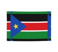 FDGBNM Drapeau du Soudan du Sud, bannière de fête vibrante, 119,4 x 43,2 cm, résistante aux UV et à la décoloration, 4 œillets, pour intérieur/extérieur.