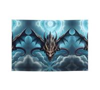 FDGBNM Flying Dragon Bannière de fête vibrante 119,4 x 43,2 cm, résistante aux UV et à la décoloration, 4 œillets, pour une utilisation en intérieur/extérieur.