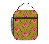 fdgbnm Funny Face Peach Sac à déjeuner isotherme avec poches pour le travail et l'école