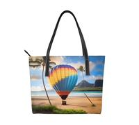 fdgbnm Hawaii Hot Air Balloon Prints Handbag Sac à main pour femme Sac à main imprimé Grand sac à bandoulière en simili cuir