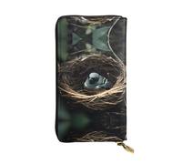 fdgbnm Little Bird Nest Portefeuille en cuir RFID pour femme, grande capacité avec fermeture éclair