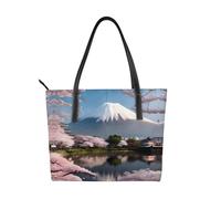 fdgbnm Mt Fuji in early spring Prints Handbag Sac à main pour femme Sac à main imprimé Grand sac à bandoulière en cuir synthétique