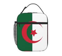 fdgbnm Sac à déjeuner avec motif drapeau de l'Algérie - Sac à déjeuner isotherme avec poches pour le travail et l'école