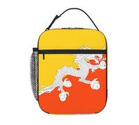 fdgbnm Sac à déjeuner isotherme avec poches pour le travail et l'école Motif drapeau du Royaume du Bhoutan