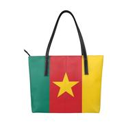 fdgbnm Sac à main avec imprimé drapeau du Cameroun - Sac à main pour femme - Grand sac à bandoulière en cuir synthétique.
