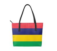fdgbnm Sac à main imprimé drapeau de l'île Maurice Sac à main pour femme Grand sac à bandoulière en cuir synthétique