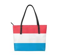 fdgbnm Sac à main imprimé drapeau du Luxembourg Sac à main pour femme Grand sac à bandoulière en cuir synthétique