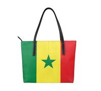 fdgbnm Sac à main imprimé drapeau du Sénégal Sac à main pour femme Grand sac à bandoulière en simili cuir