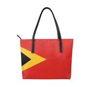 fdgbnm Sac à main imprimé République démocratique du Timor-Leste - Sac à main pour femme - Grand sac à bandoulière en cuir synthétique.