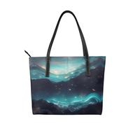 fdgbnm Science Fiction Stars Prints Sac à main pour femme Sac à main imprimé Grand sac à bandoulière en cuir synthétique