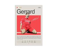 FDGDW Poster sur toile Steven Gerrard pour décoration de chambre à coucher 40 x 60 cm