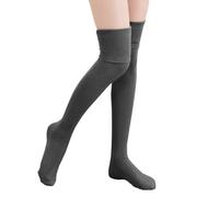 FDGGT 1 Paire De Chaussettes À Cuisses Étendues, Bas, Chaussettes Tricotées Rétro, Chaussettes Tricotées Pour Étudiants, Chaussettes Tricotées Simples Et Chaudes