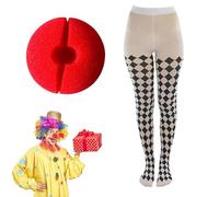 FDGGT 1 Paire De Collants Et 1 Chaussettes Hautes pour Le Nez Et Les Genoux, Tenue De Mascarade, Accessoires De Costume De Cosplay