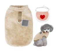 FDGGT 1 Pièce De Vêtements pour Chiens Et 1 Pièce De Tissu De Salive pour Chien, Vêtements Chauds pour Chiens, Vêtements Doux pour Chiens, Fournitures pour Animaux De Compagnie