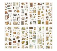 FDGGT 12 Autocollants Rétro, Autocollants Imperméables pour Animaux De Compagnie, Autocollants Décoratifs, Accessoires De Scrapbooking, Peuvent Être Utilisés pour Les Cahiers, Les Cartes