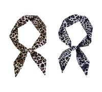 FDGGT 2 Foulards Imprimés Léopard, Foulard Imprimé Léopard Pour Femmes, Foulard De Mode, Décoration De Foulard Personnalisée, Accessoires Vestimentaires