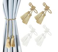 FDGGT 2 Paires D'Attaches De Rideaux À Pampilles, Attaches De Rideaux Simples, Décoration De La Maison, Attaches De Fixation De Rideaux, Accessoires De Rideaux