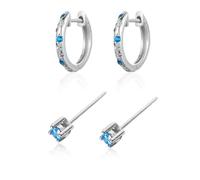 FDGGT 2 Paires De Boucles d'oreilles avec Incrustation De Zircon, Boucles d'oreilles Simples À La Mode, Boucles d'oreilles Scintillantes, Boucles d'oreilles Élées, Accessoires Vestimentaires