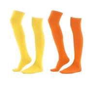 FDGGT 2 Paires De Chaussettes Au-Dessus Du Genou, Chaussettes Simples Et Polyvalentes, Chaussettes De Danse, Chaussettes Pour Femmes Élastiques Et Confortables, Accessoires Vestimentaires