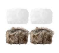 FDGGT 2 Paires De Manches De Poignet En Peluche, Manches En Fourrure Artificielle, Manches En Peluche Mignonnes Pour Filles, Boucles De Poignet Douces Et Chaudes, Décoration De Vêtements