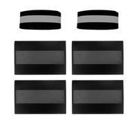 FDGGT 4 Pièces De Patchs Réfléchissants Noirs sur Les Bras Et 2 Pièces De Bracelets Réfléchissants, Patchs De Sécurité Réfléchissants, Décoration Réfléchissante pour Vêtements