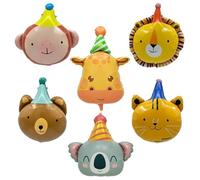 FDGGT Ballons d'animaux De Dessin Animé 6 Pièces, Ballons d'animaux Mignons, Ballons De Fête pour Enfants, Ballons De Décoration d'animaux De La Jungle