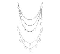 FDGGT Chaînes De Pantalon en Métal 2 Pièces, Accessoires Vestimentaires, Chaînes De Pantalon Rétro, Chaînes De Pantalon De Style Punk, Chaînes De Décoration De Sac