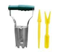 FDGGT Jardinière en Baril 1 Pièce Et 1 Paire De Jardinières, Jardinières en Acier Inoxydable, Outils De Jardin, Outils De Perforation De Jardin