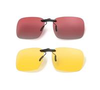 FDGGT Lot De 2 Clips Pour Lunettes De Soleil, Lunettes Antiéblouissantes, Lunettes Tendance, Clips Pour Lunettes Sans Monture, Équipement De Voyage En Plein Air