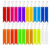 FDGGT Lot de 20 Pendentifs Banderoles Réfléchissants, Pendentif pour Sac D'École pour Enfants, Pendentif D'Avertissement De Sécurité en PVC, Adapté pour Le Cyclisme, La Marche Et La Course À Pied