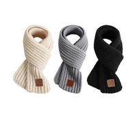 FDGGT Lot De 3 Écharpes Pour Enfants, Écharpe Tricotée, Écharpe Chaude Pour Enfants, Écharpe Coupe-Vent, Écharpe D'Hiver