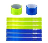 FDGGT Lot De 8 Bracelets Réfléchissants, Longues Bandes Réfléchissantes pour L'Extérieur, Bracelets pour Enfants, Ceintures De Sécurité Réfléchissantes
