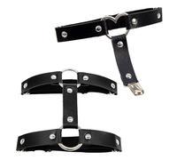 FDGGT Pack De 2 Anneaux De Jambe en Cuir, Anneaux De Jambe De Style Punk, Anneaux De Jambe De Style Gothique, Accessoires De Mode, Accessoires Vestimentaires