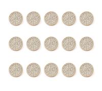 FDGGT Paquet De 15 Boutons en Métal avec Strass, Boutons Ronds, Boutons Décoratifs pour Vêtements, Boutons De Manteau, Accessoires De Couture DIY