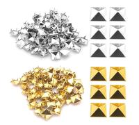 FDGGT Paquet De 200 Rivets Métalliques, Accessoires De Rivets Punk, Rivets Carrés, Peuvent Décorer Sacs, Manteaux, Chaussures, Chapeaux