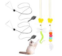 FDGGT Paquet De 4 Jouets D'Auto-Plaisir pour Chat, Jouets en Feutre Résistant À l'usure, Jouets Interactifs pour Chat, Jouets Créatifs pour Chat, Fournitures pour Animaux De Compagnie