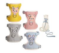 FDGGT Paquet De 4 Laisses pour Chats, Laisses Réglables, Laisses De Dessin Animé Mignon, Accessoires D'Extérieur pour Animaux De Compagnie, Fournitures pour Animaux De Compagnie