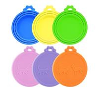 FDGGT Paquet De 6 Couvercles De Canettes en Silicone, Couvercles pour Sceller Les Aliments, Fournitures pour Animaux De Compagnie